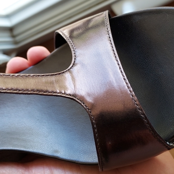 Ralph Lauren Bronze Platform Wedge Sandals. 6.5 - Picture 11 of 14